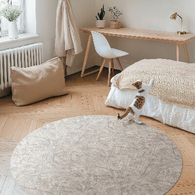 Covor rotund din vinil Model abstract imitație țesătură