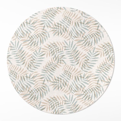 Covor rotund din vinil Delicate frunze tropicale model boho