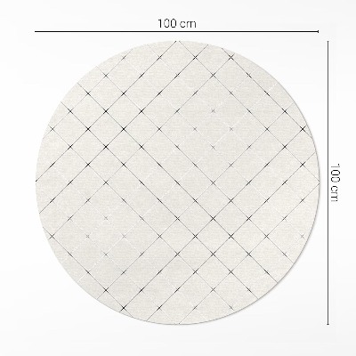Covor rotund din vinil Plăci subtile pătrate luminoase