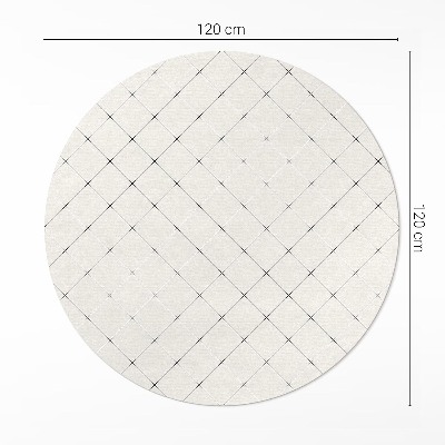 Covor rotund din vinil Plăci subtile pătrate luminoase