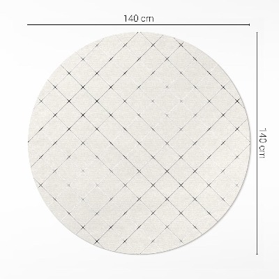 Covor rotund din vinil Plăci subtile pătrate luminoase