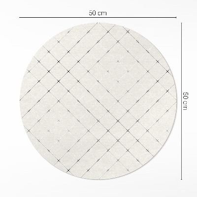 Covor rotund din vinil Plăci subtile pătrate luminoase