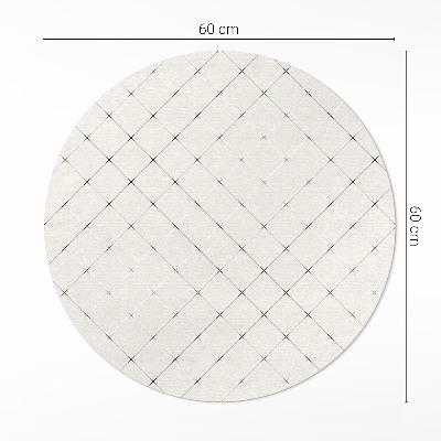 Covor rotund din vinil Plăci subtile pătrate luminoase