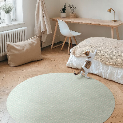 Covor rotund din vinil Mozaic fin model geometric
