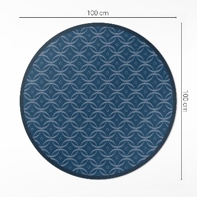 Covor rotund din vinil Lanț model decorativ regulat