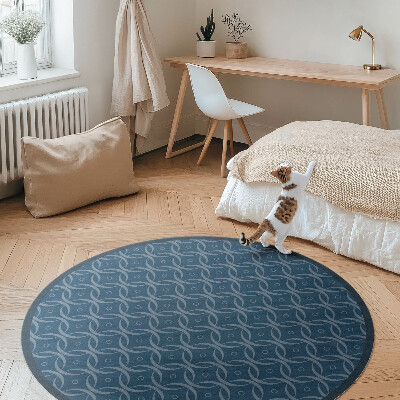 Covor rotund din vinil Lanț model decorativ regulat