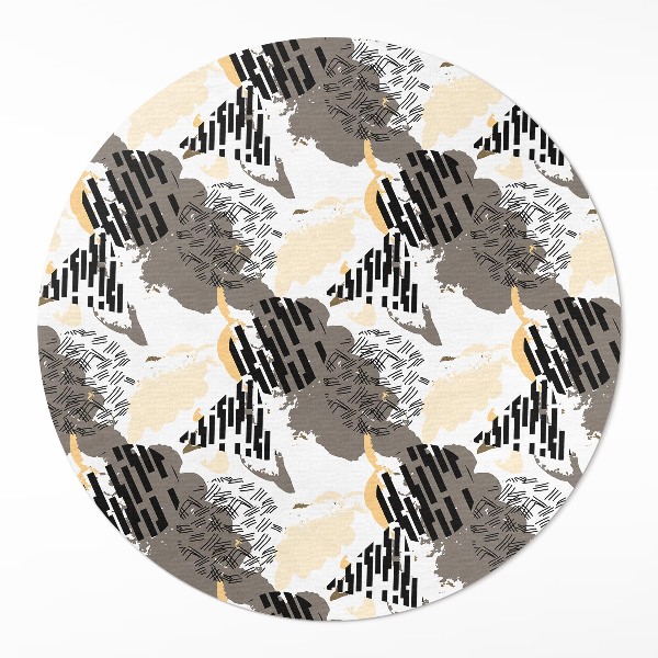 Covor rotund din vinil Compoziție abstractă de pete și forme
