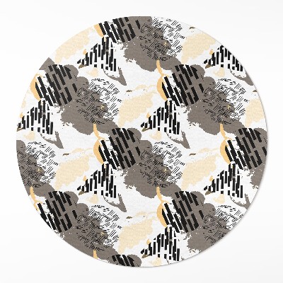 Covor rotund din vinil Compoziție abstractă de pete și forme