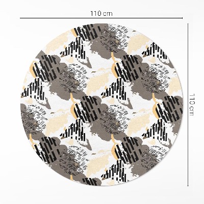 Covor rotund din vinil Compoziție abstractă de pete și forme