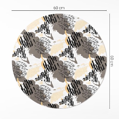Covor rotund din vinil Compoziție abstractă de pete și forme