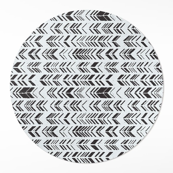 Covor rotund din vinil Pană indiană și săgeată design boho