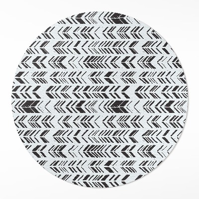Covor rotund din vinil Pană indiană și săgeată design boho