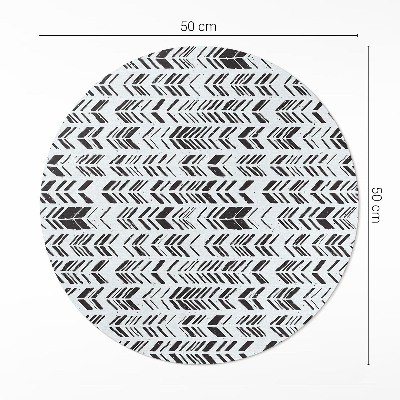 Covor rotund din vinil Pană indiană și săgeată design boho