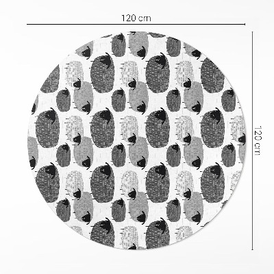 Covor rotund din vinil Model regulat de oaie pictată