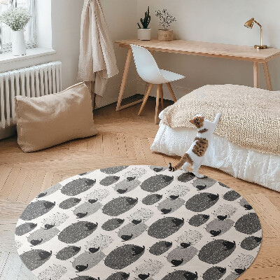 Covor rotund din vinil Model regulat de oaie pictată