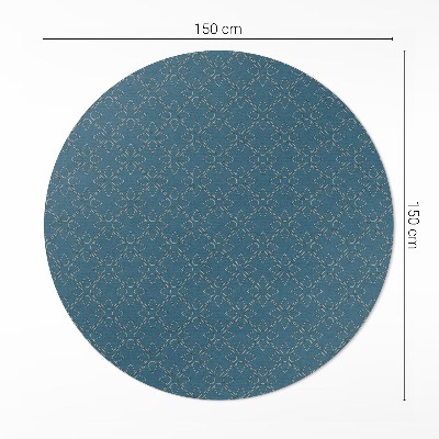 Covor rotund din vinil Model regulat de ornamente delicate