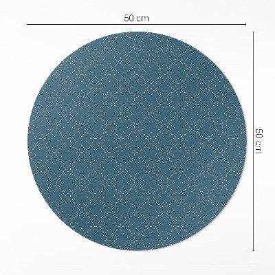 Covor rotund din vinil Model regulat de ornamente delicate