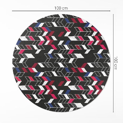 Covor rotund din vinil Design modern model geometric trendy