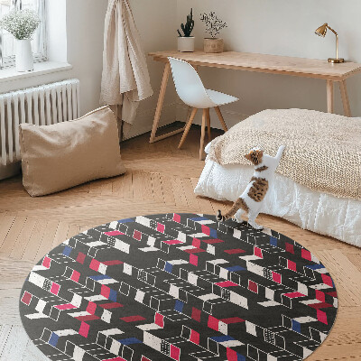 Covor rotund din vinil Design modern model geometric trendy