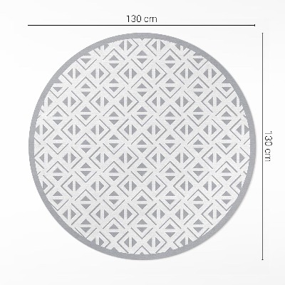 Covor rotund din vinil Model geometric minimalist