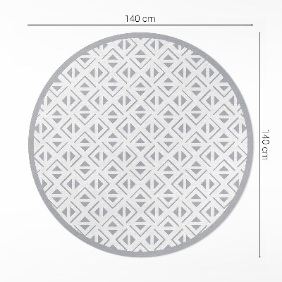 Covor rotund din vinil Model geometric minimalist