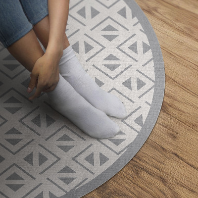 Covor rotund din vinil Model geometric minimalist