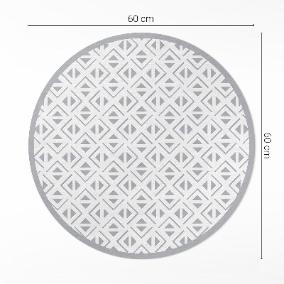 Covor rotund din vinil Model geometric minimalist