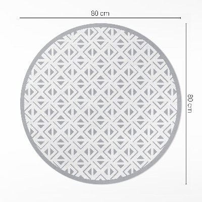 Covor rotund din vinil Model geometric minimalist