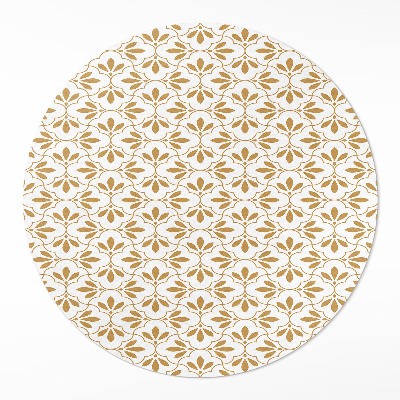 Covor rotund din vinil Model regulat de frunze decorative