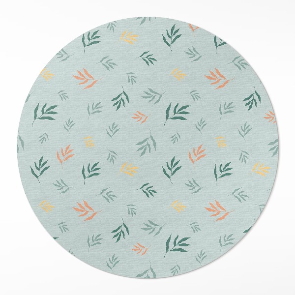 Covor rotund din vinil Ramuri mici motive florale boho
