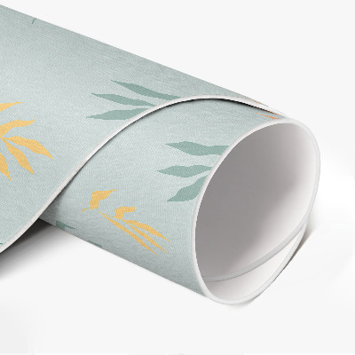 Covor rotund din vinil Ramuri mici motive florale boho