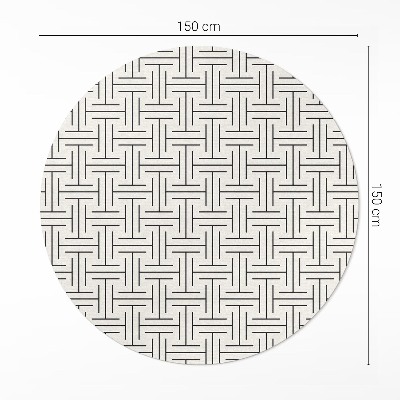 Covor rotund din vinil Linii regulate labirint minimalist