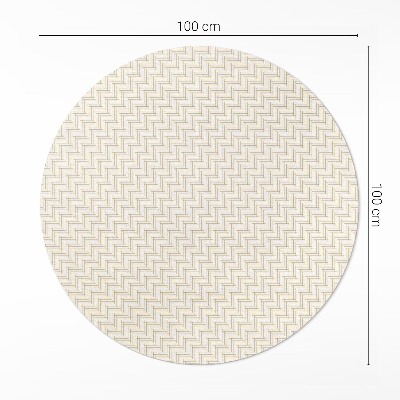 Covor rotund din vinil Parchet fin minimalist în formă de heringbone
