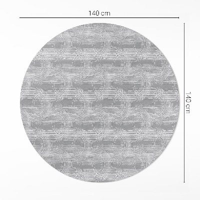 Covor rotund din vinil Zgârieturi regulate în stil boho