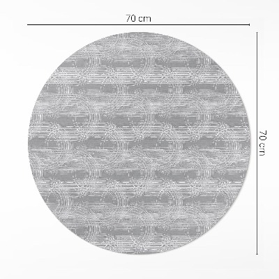 Covor rotund din vinil Zgârieturi regulate în stil boho