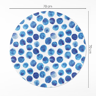 Covor rotund din vinil Puncte de acuarelă forme pictate