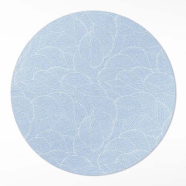 Covor rotund din vinil Minimalist frunze model la modă