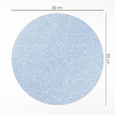Covor rotund din vinil Minimalist frunze model la modă