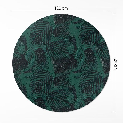 Covor rotund din vinil Frunze de junglă tropicală