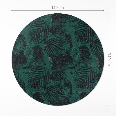 Covor rotund din vinil Frunze de junglă tropicală