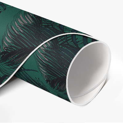 Covor rotund din vinil Frunze de junglă tropicală