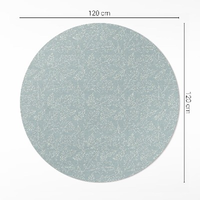 Covor rotund din vinil Frunze subtile de nuc în stil boho