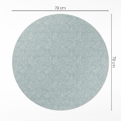 Covor rotund din vinil Frunze subtile de nuc în stil boho