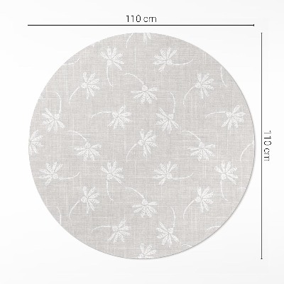Covor rotund din vinil Margarete boho delicate pe țesătură