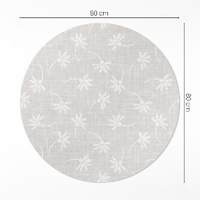 Covor rotund din vinil Margarete boho delicate pe țesătură