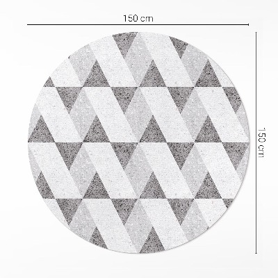 Covor rotund din vinil Plăci de piatră geometrice