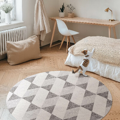 Covor rotund din vinil Plăci de piatră geometrice