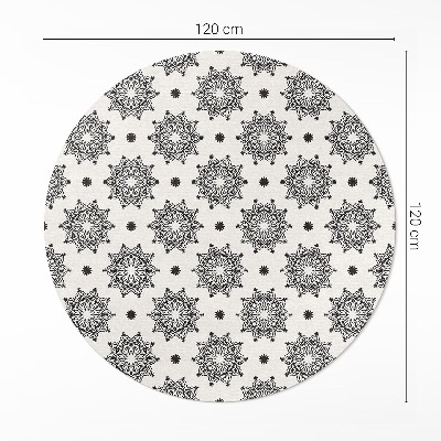 Covor rotund din vinil Mandale mici model boho oriental