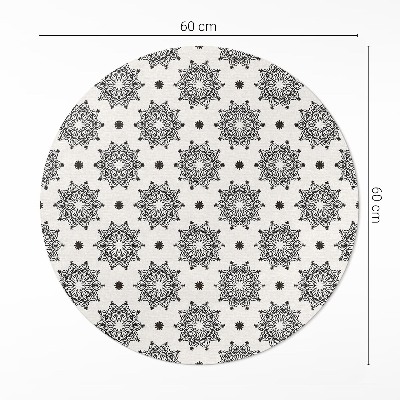 Covor rotund din vinil Mandale mici model boho oriental