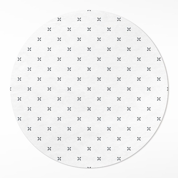 Covor rotund din vinil Model boho minimalist